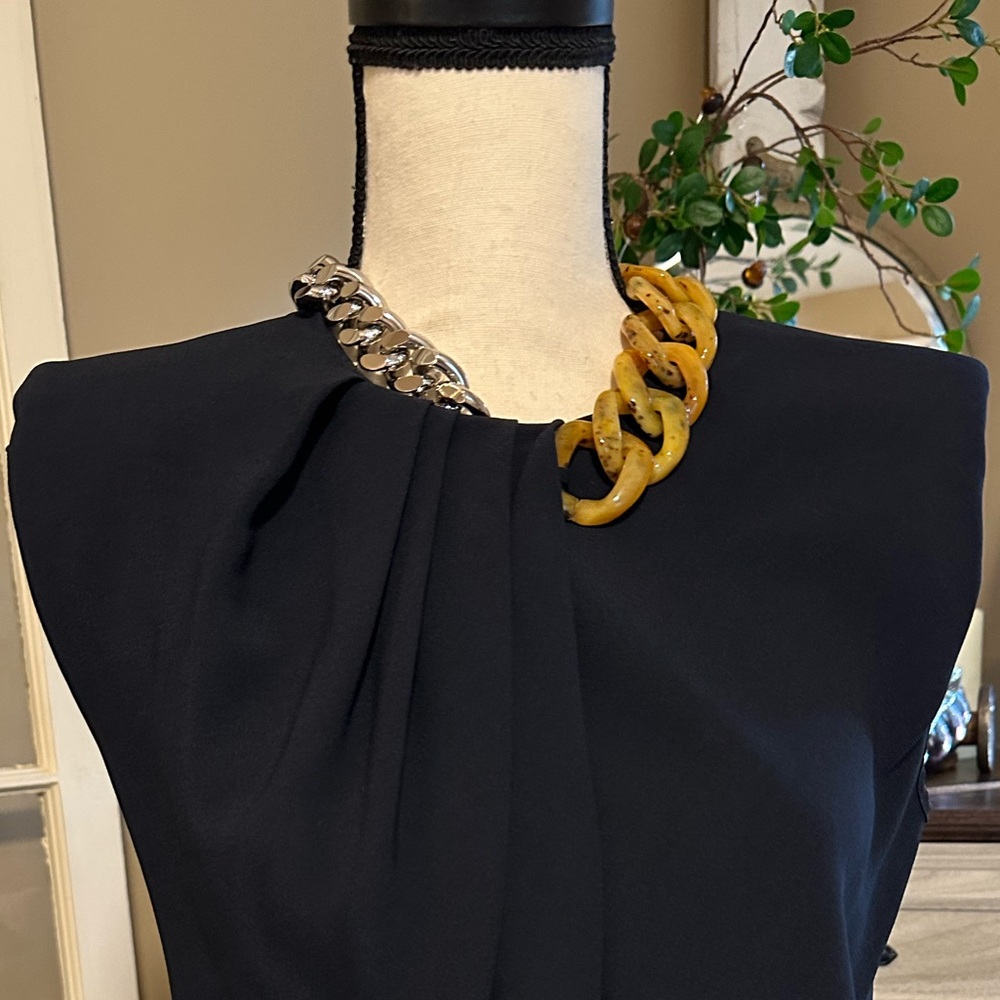 Stella McCartney Falabella Chain Necklace Gathered Top - Picture 10 of 16